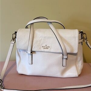 Kate Spade white pebble leather purse